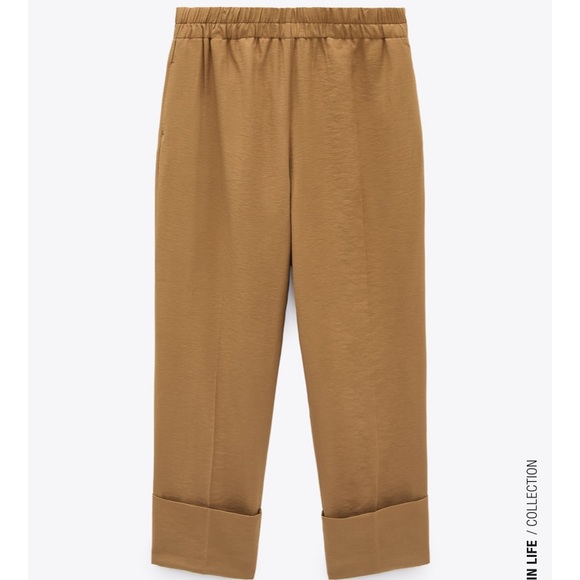 Zara Pants - Zara White Cuffed Linen Pants